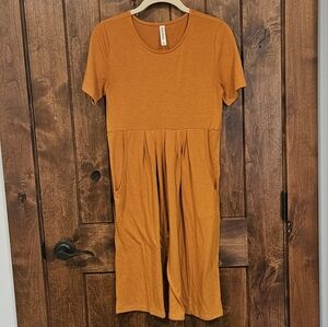 Zenana Premium Dark Orange Dress - small